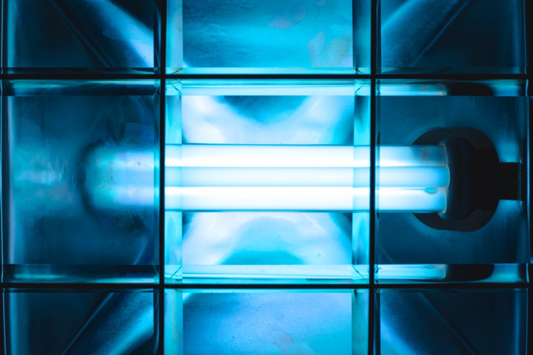 UV-C light installed inside an HVAC duct for air purification